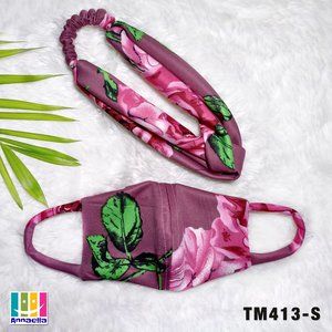 Annaella Headband / Turban & Face Mask Set, TM413S